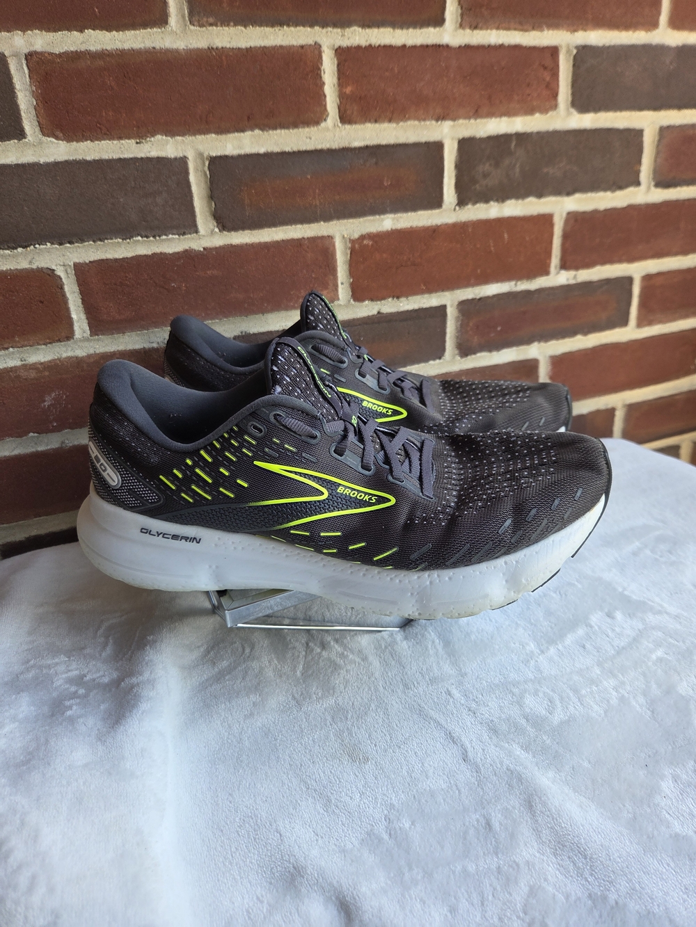 Brooks Glycerin 20 Running Shoes Gray Lime Men’s Size 10.5 D - Picture 8 of 11